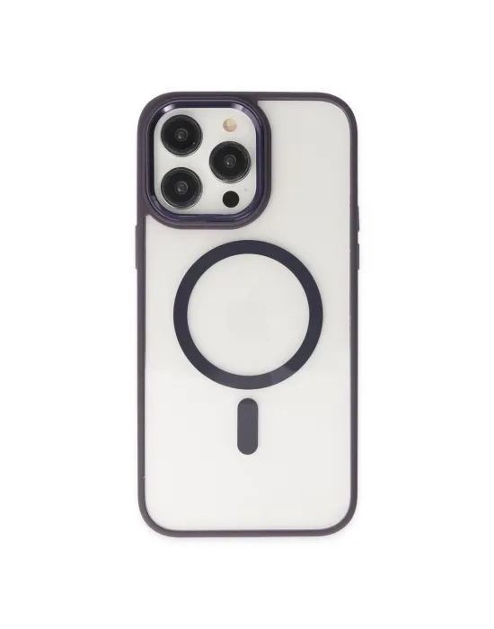 Apple İphone 13 Pro Kılıf Room Magneticsafe Silikon - Derin Mor