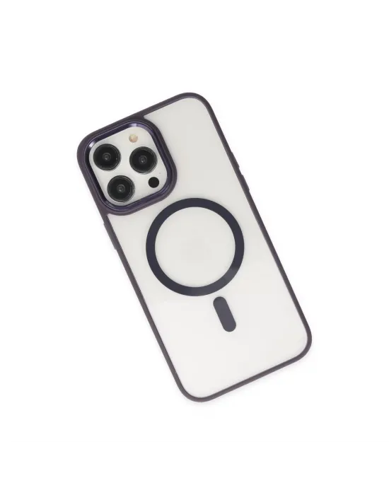 Apple İphone 13 Pro Kılıf Room Magneticsafe Silikon - Derin Mor