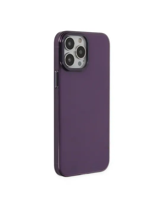 Apple İphone 13 Pro Max Kılıf Anka Pc Sert Metal Kapak - Mor