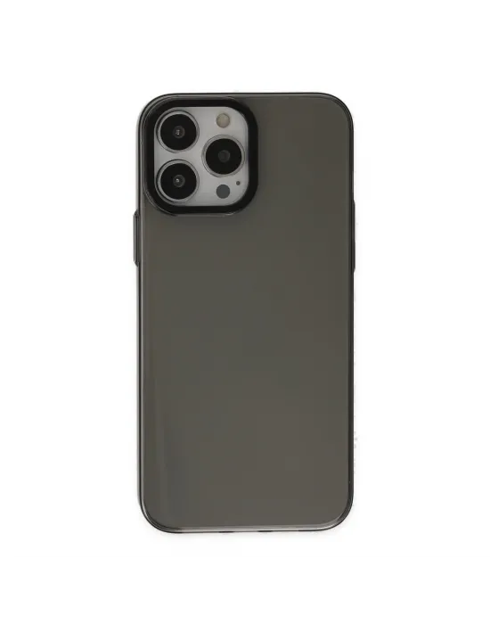 Apple İphone 13 Pro Max Kılıf Anka Pc Sert Metal Kapak - Siyah