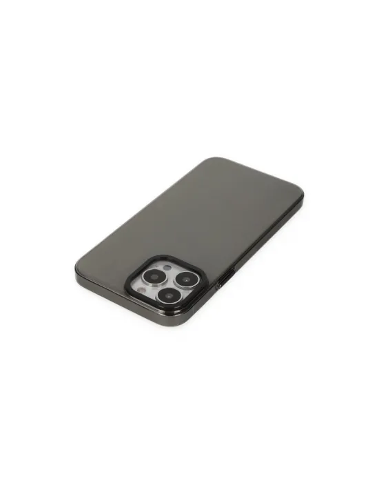 Apple İphone 13 Pro Max Kılıf Anka Pc Sert Metal Kapak - Siyah