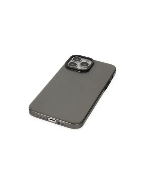 Apple İphone 13 Pro Max Kılıf Anka Pc Sert Metal Kapak - Siyah