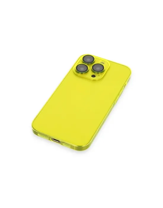 Apple İphone 13 Pro Max Kılıf Armada Lensli Kapak - Sarı