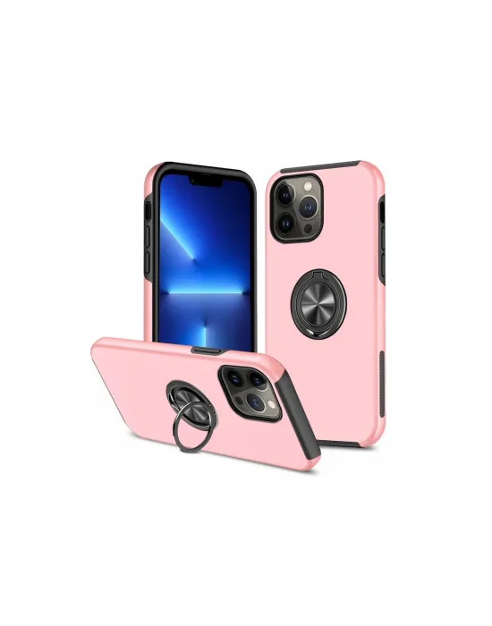 Apple İphone 13 Pro Max Kılıf Elit Yüzüklü Kapak - Pembe