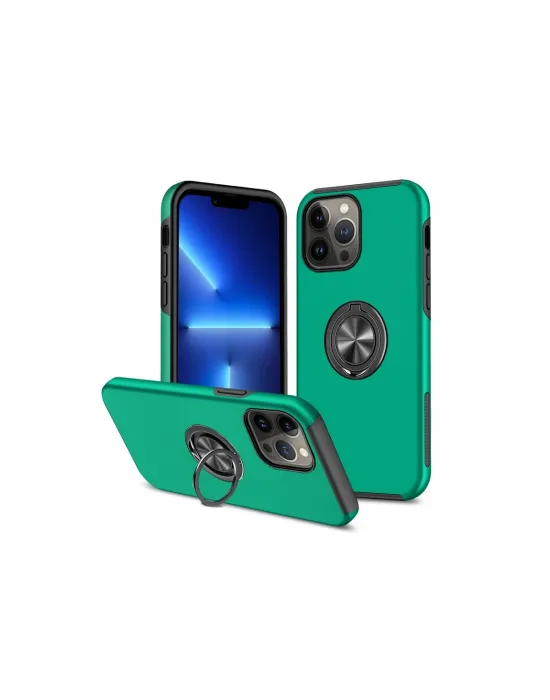 Apple İphone 13 Pro Max Kılıf Elit Yüzüklü Kapak - Yeşil