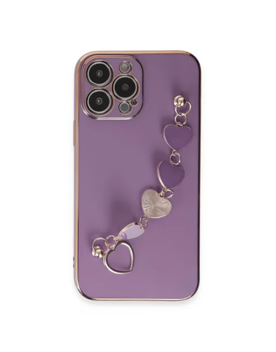 Apple İphone 13 Pro Max Kılıf Esila Silikon - Mor
