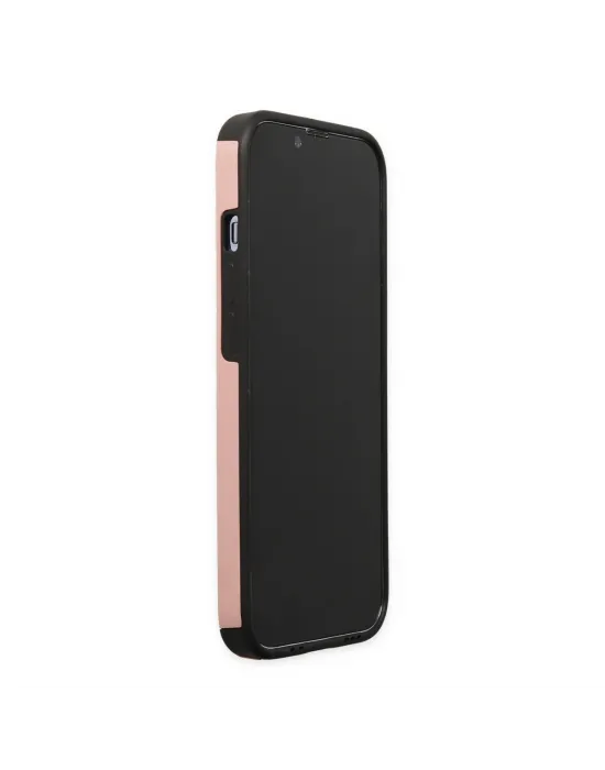 Apple İphone 13 Pro Max Kılıf Mega Standlı Silikon - Pudra