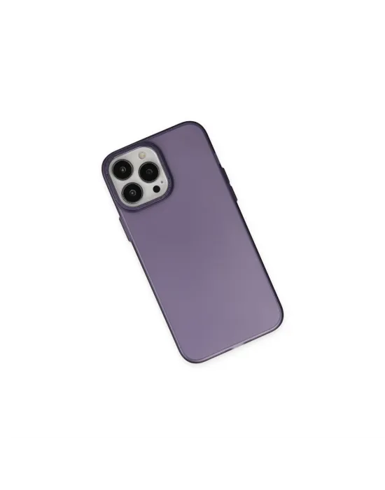 Apple İphone 13 Pro Max Kılıf Modos Metal Kapak - Derin Mor