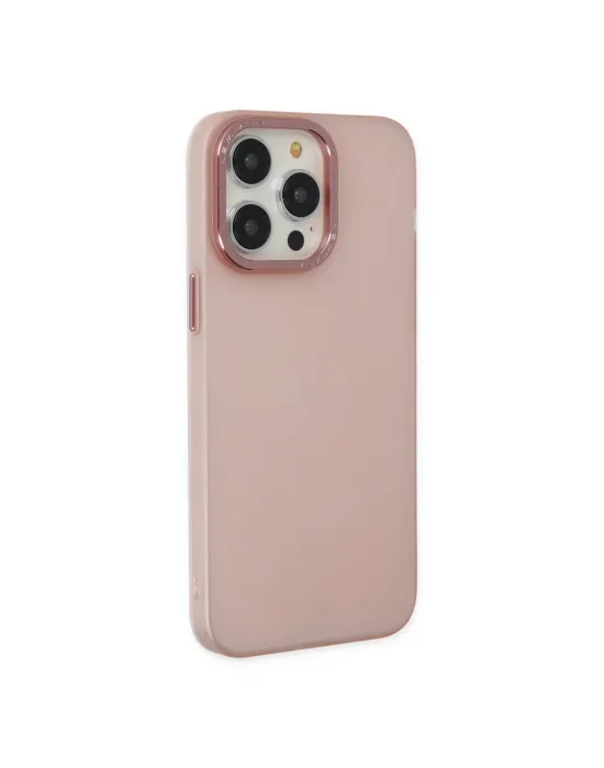 Apple İphone 13 Pro Max Kılıf Modos Metal Kapak - Pembe