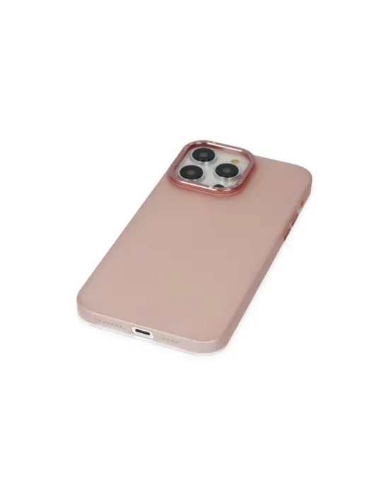 Apple İphone 13 Pro Max Kılıf Modos Metal Kapak - Pembe