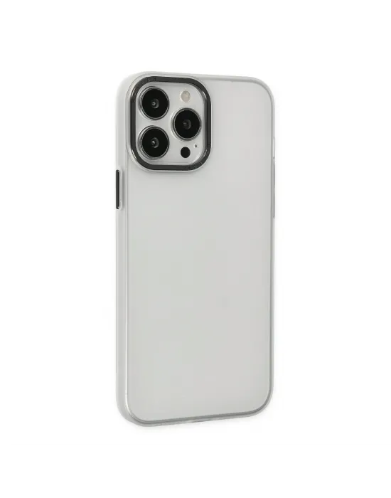 Apple İphone 13 Pro Max Kılıf Modos Metal Kapak - Şeffaf