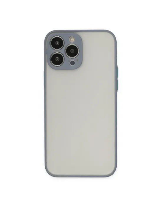 Apple İphone 13 Pro Max Kılıf Montreal Silikon Kapak - Gri