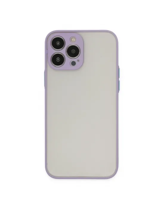 Apple İphone 13 Pro Max Kılıf Montreal Silikon Kapak - Mor