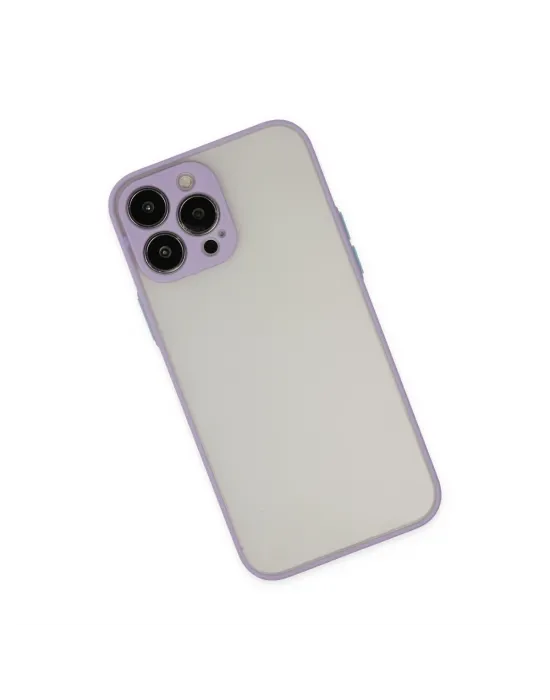Apple İphone 13 Pro Max Kılıf Montreal Silikon Kapak - Mor
