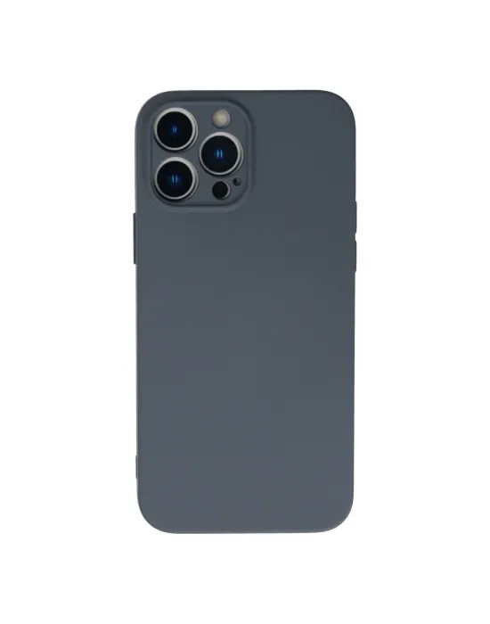 Apple İphone 13 Pro Max Kılıf Nano İçi Kadife Silikon - Gri