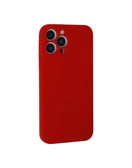 Apple İphone 13 Pro Max Kılıf Nano İçi Kadife Silikon - Kırmızı