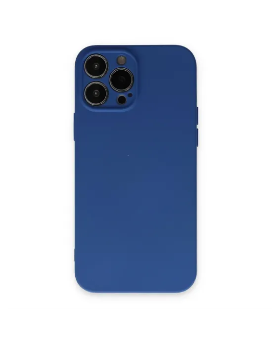 Apple İphone 13 Pro Max Kılıf Nano İçi Kadife Silikon - Lacivert