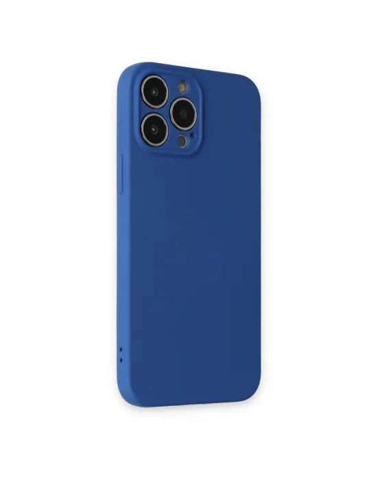 Apple İphone 13 Pro Max Kılıf Nano İçi Kadife Silikon - Lacivert