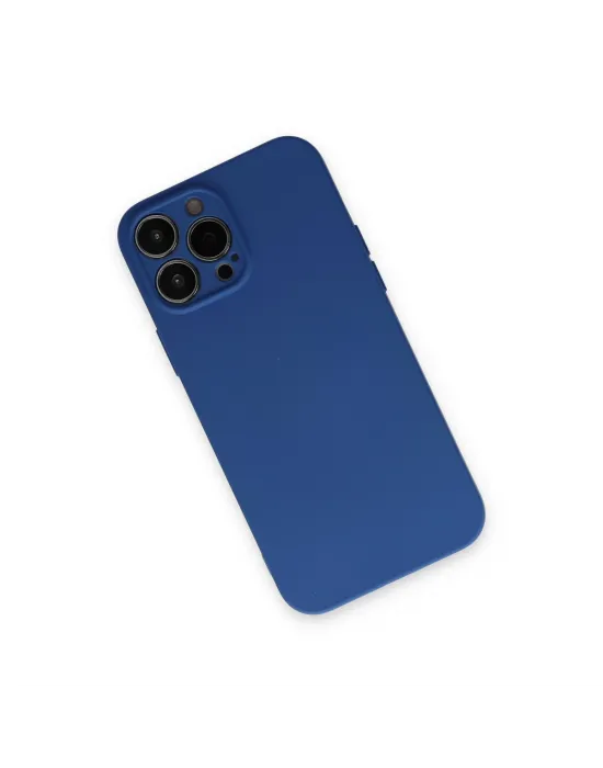 Apple İphone 13 Pro Max Kılıf Nano İçi Kadife Silikon - Lacivert