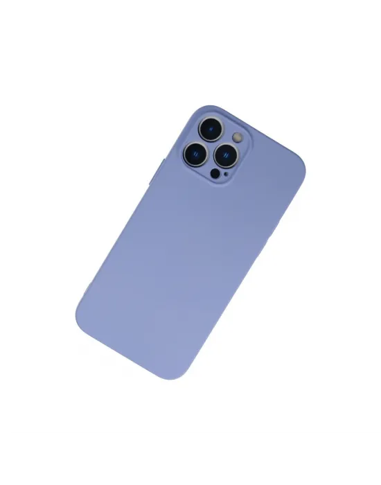 Apple İphone 13 Pro Max Kılıf Nano İçi Kadife Silikon - Lila