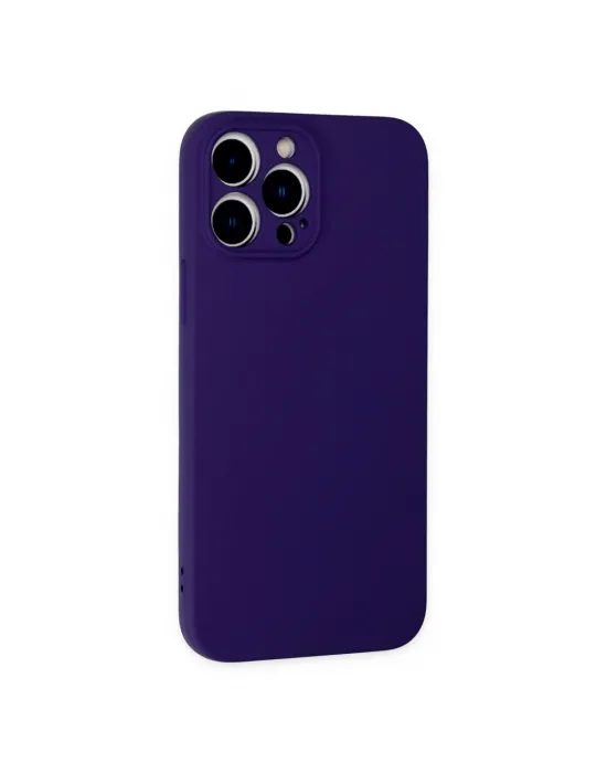 Apple İphone 13 Pro Max Kılıf Nano İçi Kadife Silikon - Mor