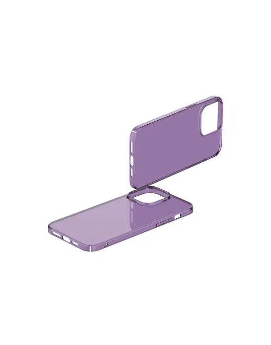 Apple İphone 13 Pro Max Kılıf Pc Sert Şeffaf Kapak - Mor