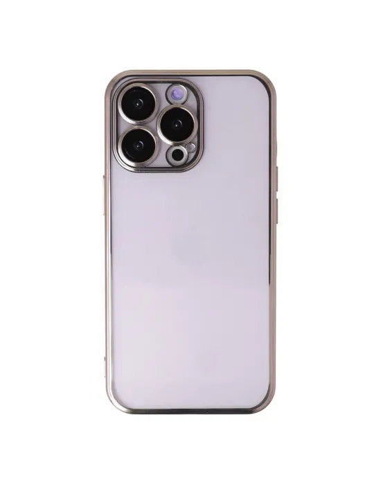 Apple İphone 13 Pro Max Kılıf Razer Lensli Silikon - Gold
