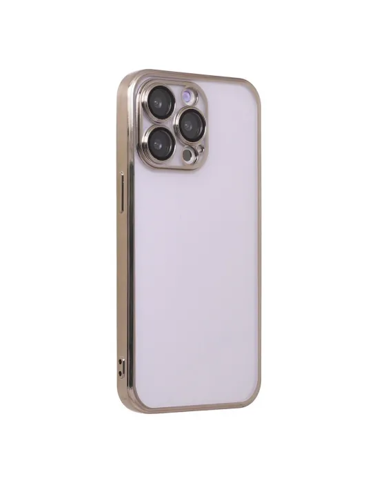 Apple İphone 13 Pro Max Kılıf Razer Lensli Silikon - Gold