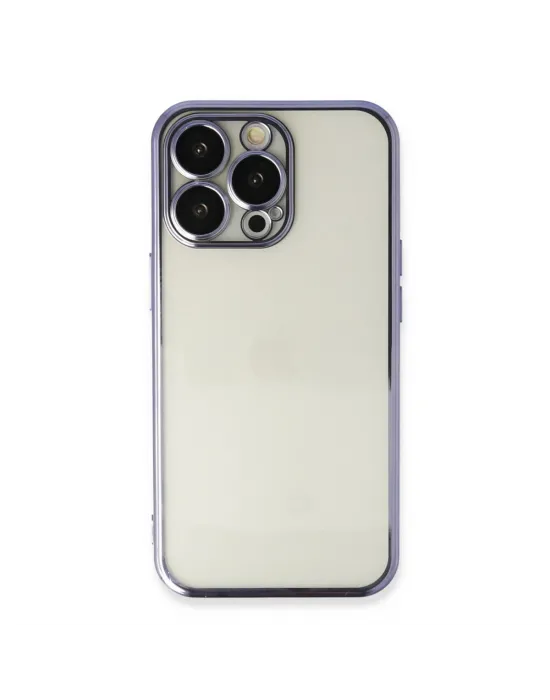 Apple İphone 13 Pro Max Kılıf Razer Lensli Silikon - Mor