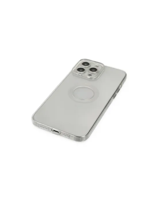 Apple İphone 13 Pro Max Kılıf Santa Lens Silikon - Şeffaf