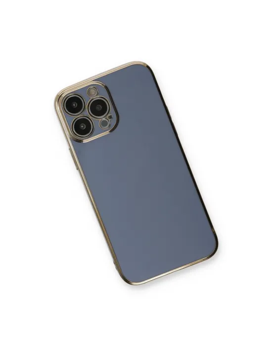 Apple İphone 13 Pro Max Kılıf Volet Silikon - Mavi