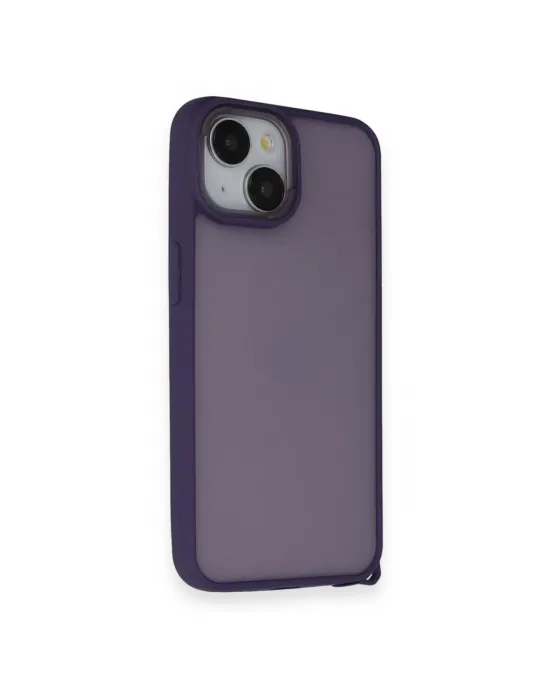 Apple İphone 14 Kılıf Elegant Kapak - Derin Mor