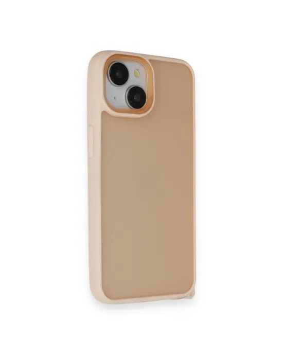 Apple İphone 14 Kılıf Elegant Kapak - Pudra