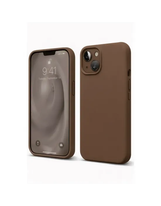 Apple İphone 14 Kılıf First Silikon - Kahverengi