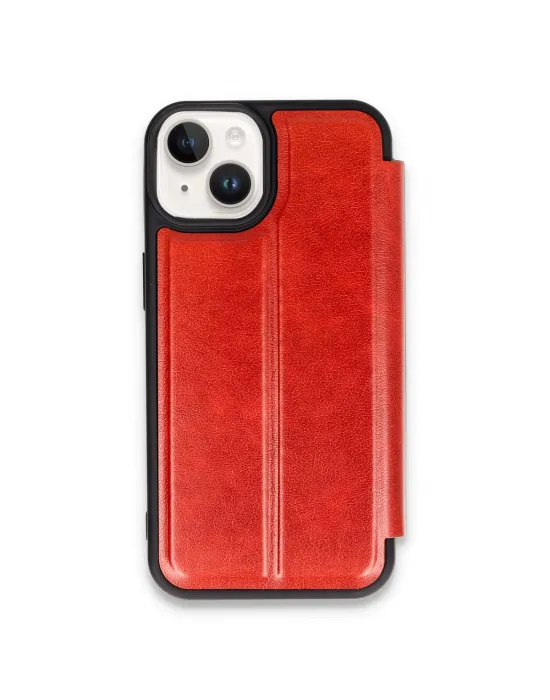 Apple İphone 14 Kılıf Flip Cover - Kırmızı