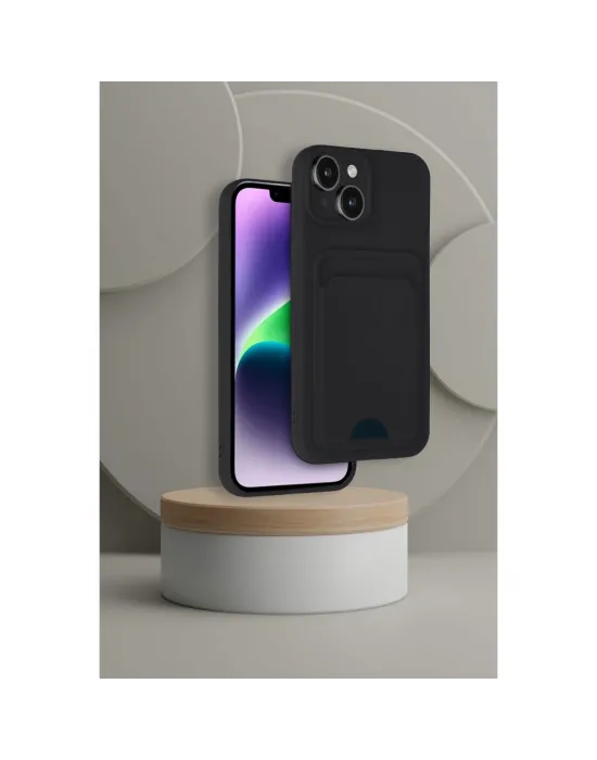 Apple İphone 14 Kılıf Kelvin Kartvizitli Silikon - Kırmızı