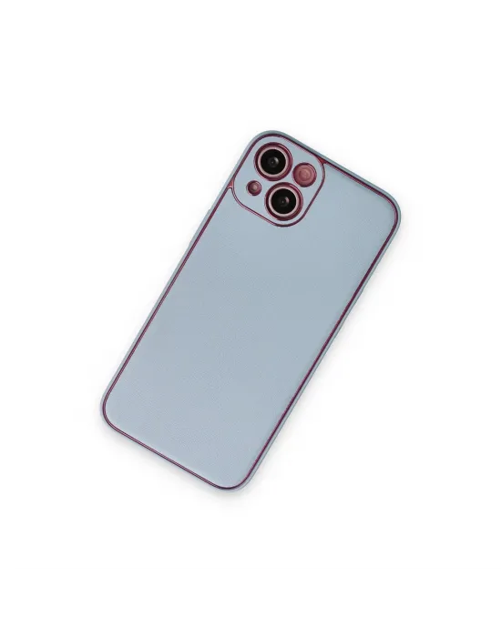 Apple İphone 14 Plus Kılıf Coco Deri Silikon Kapak - Sky Blue