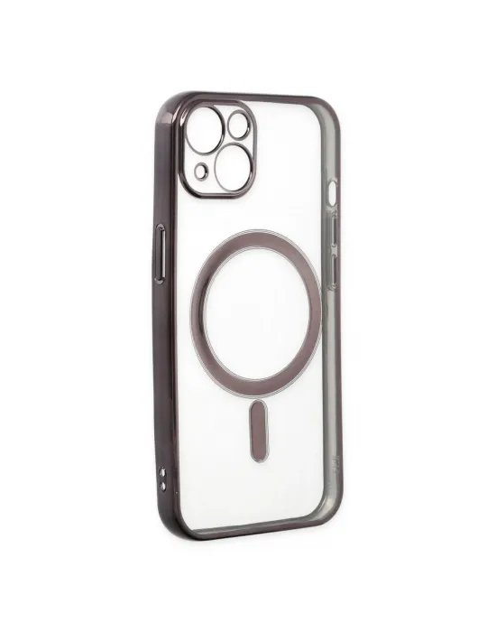 Apple İphone 14 Plus Kılıf Magneticsafe Lazer Silikon - Siyah