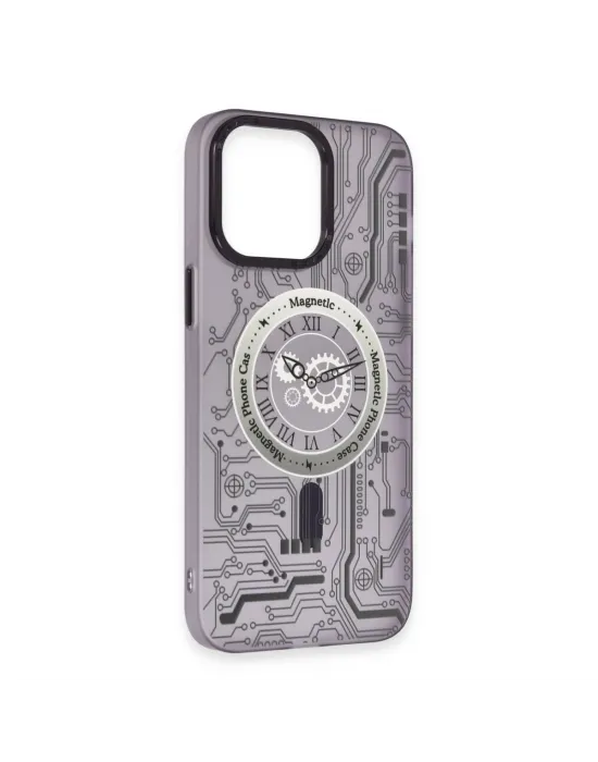 Apple İphone 14 Pro Kılıf Apollo Magneticsafe Desenli Kapak - Apollo Mor - 5