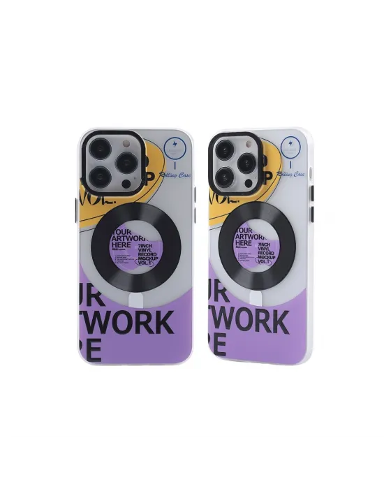 Apple İphone 14 Pro Kılıf Apollo Magneticsafe Desenli Kapak - Apollo Şeffaf - 6