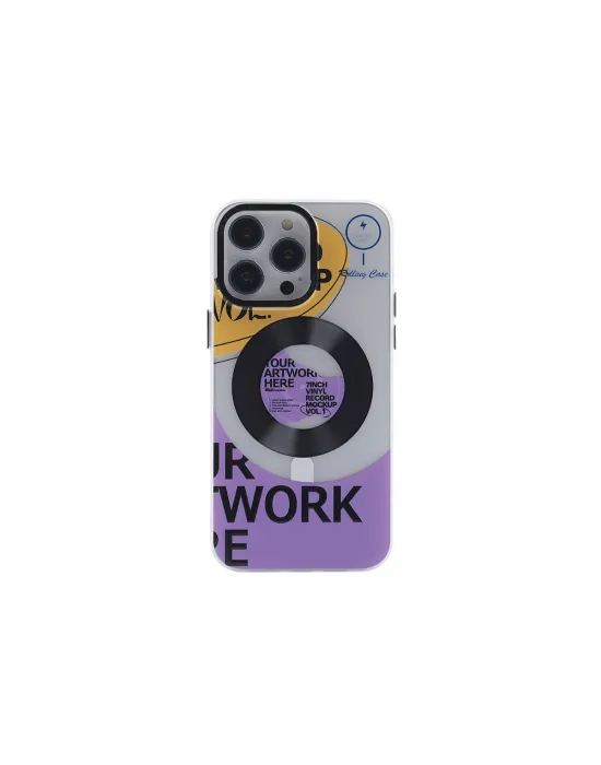 Apple İphone 14 Pro Kılıf Apollo Magneticsafe Desenli Kapak - Apollo Şeffaf - 6