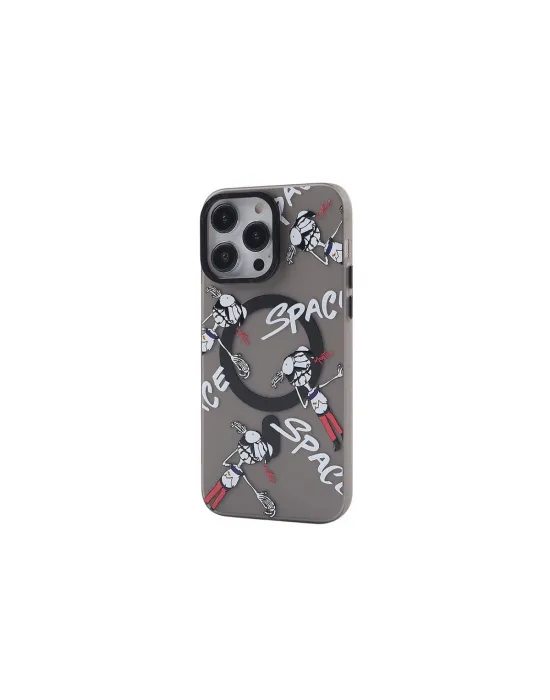 Apple İphone 14 Pro Kılıf Apollo Magneticsafe Desenli Kapak - Apollo Siyah - 3