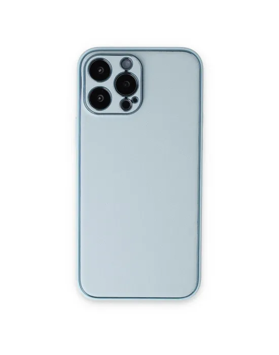 Apple İphone 14 Pro Kılıf Coco Deri Silikon Kapak - Sky Blue