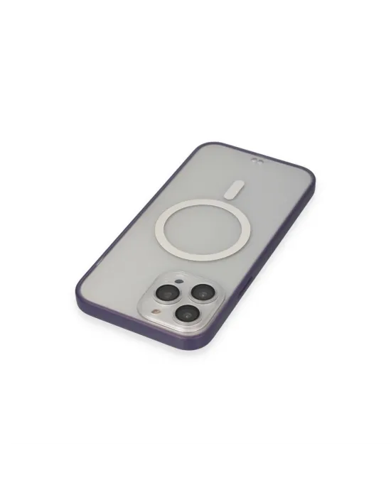Apple İphone 14 Pro Kılıf Grand Magneticsafe Kapak - Mor