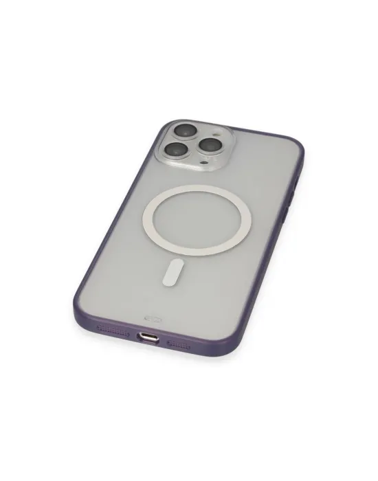 Apple İphone 14 Pro Kılıf Grand Magneticsafe Kapak - Mor