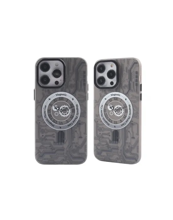 Apple İphone 14 Pro Max Kılıf Apollo Magneticsafe Desenli Kapak - Apollo Siyah - 1