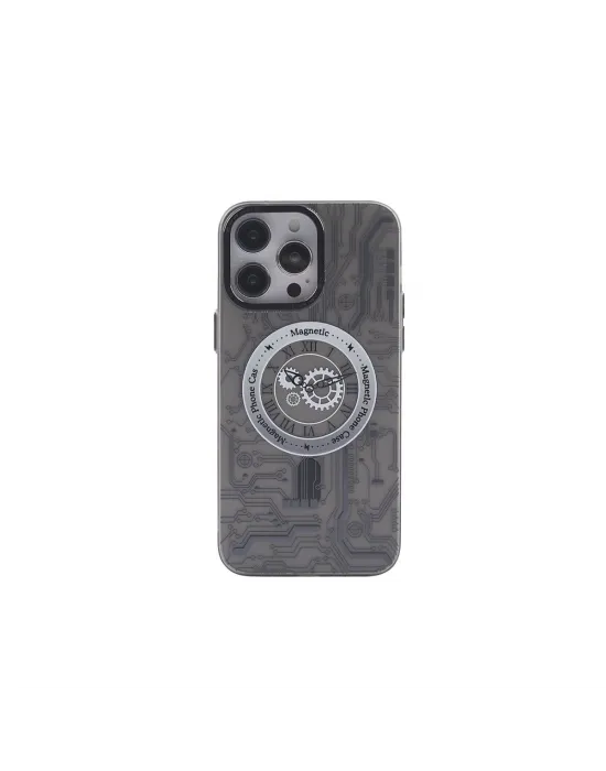 Apple İphone 14 Pro Max Kılıf Apollo Magneticsafe Desenli Kapak - Apollo Siyah - 1