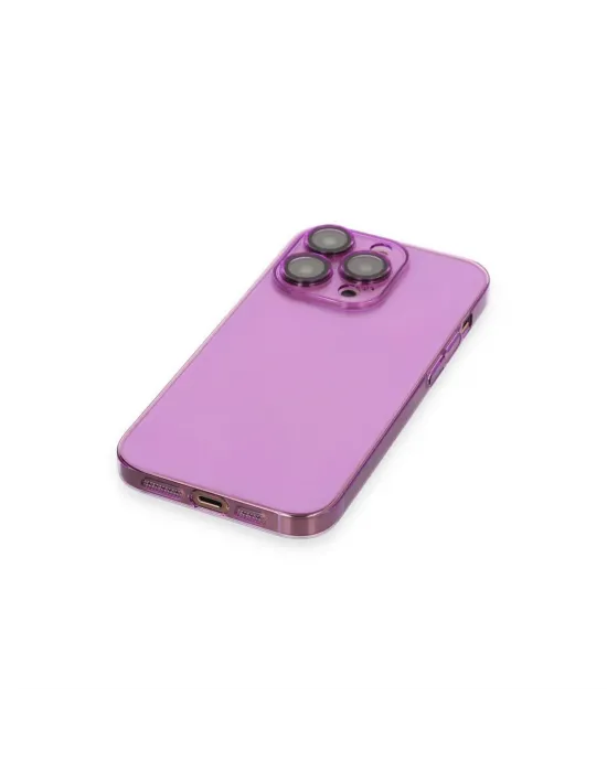 Apple İphone 14 Pro Max Kılıf Armada Lensli Kapak - Mor