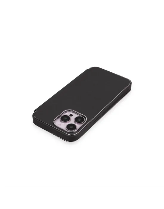 Apple İphone 14 Pro Max Kılıf Dolpin Kapaklı - Siyah