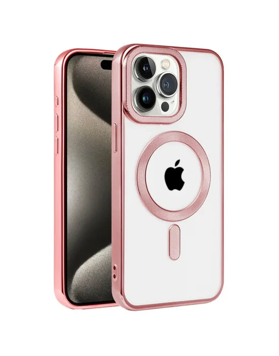 Apple İphone 14 Pro Max Kılıf Kronos Magsafe Kapak - Rose Gold